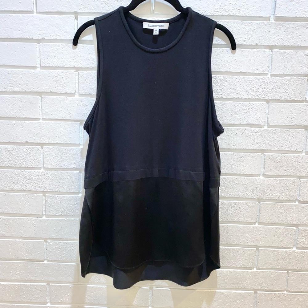 Elizabeth and James silk bottom two tone tank M
